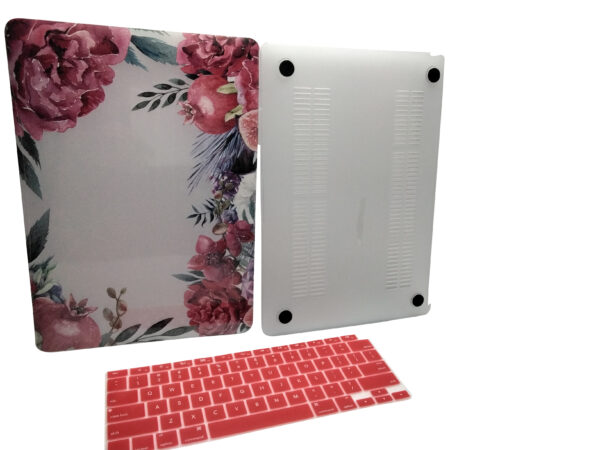 MacBook Air 13 inch Case 2022, 2021-2018 Release A2337 M1 A2179 A1932 Retina Display Touch ID, Plastic Hard Shell + Keyboard Cover + Screen Protector Beautiful Floral Pattern